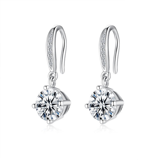 2carats Lab Created Moissanite Dangle Earrings