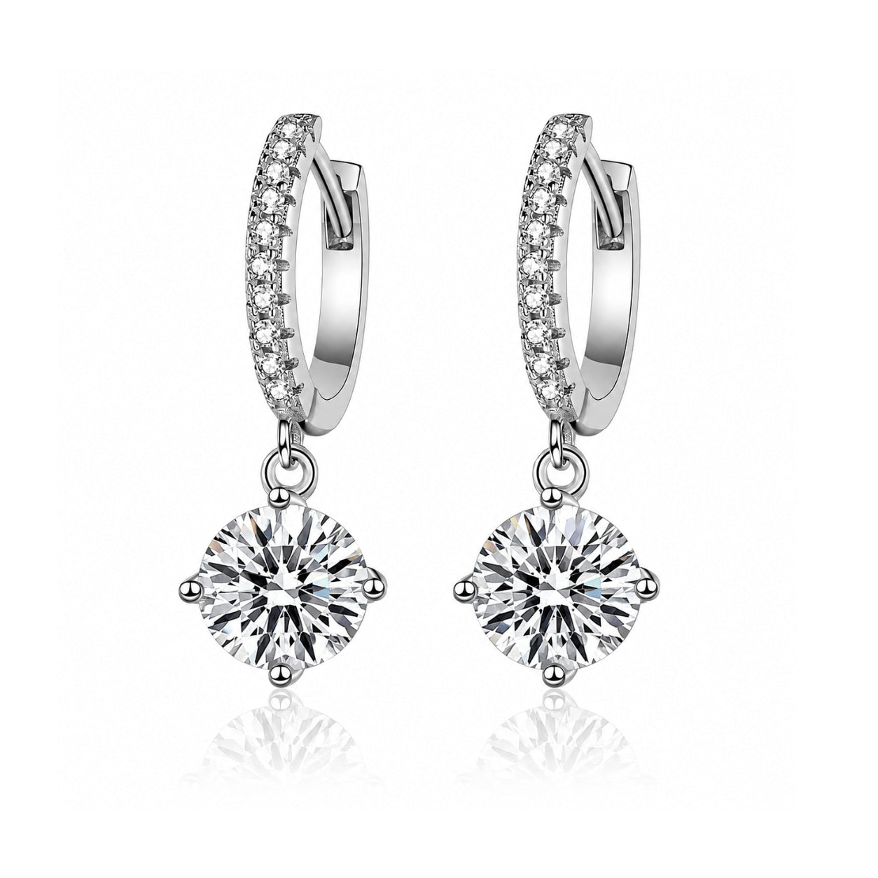 Capucine 2ctw Lab Created Moissanite Drop Earrings