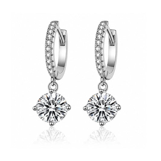 Capucine 2ctw Lab Created Moissanite Drop Earrings