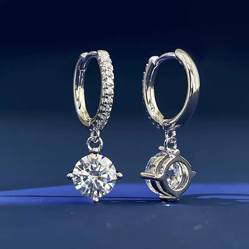 Brigitte 3ctw Necklace and Drop Earrings Set