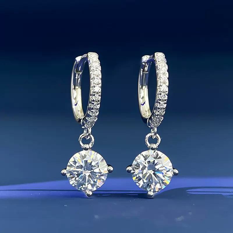 Capucine 2ctw Lab Created Moissanite Drop Earrings