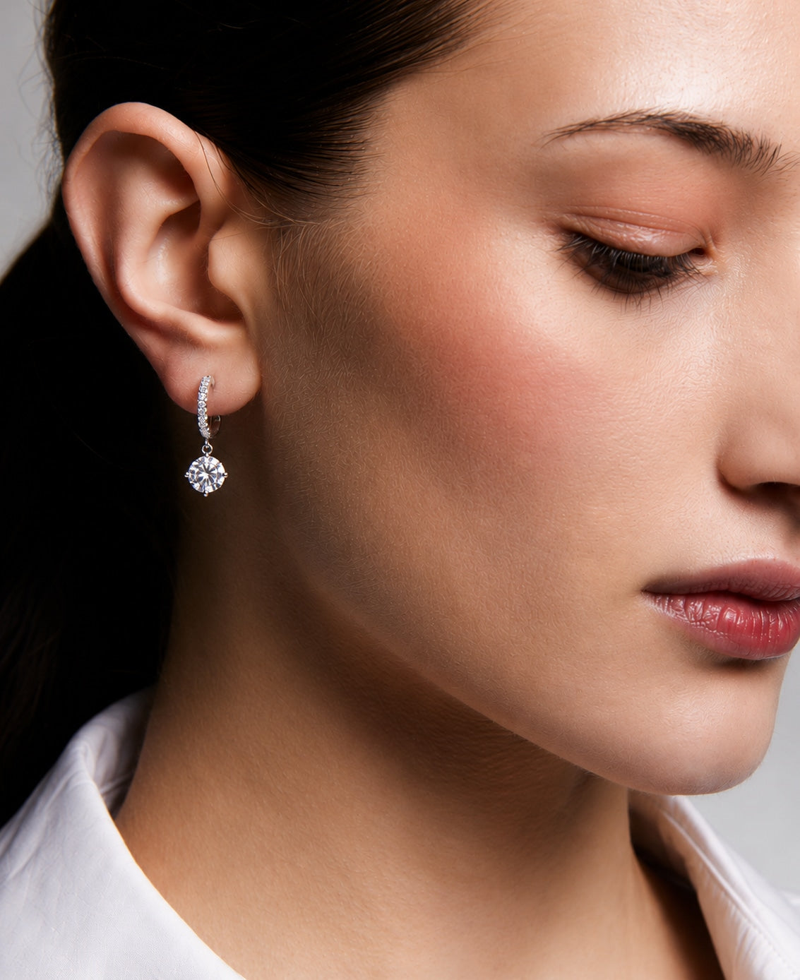 Capucine 2ctw Lab Created Moissanite Drop Earrings