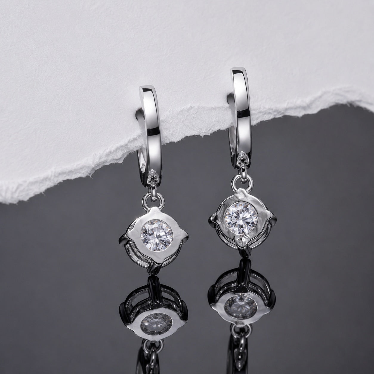 Capucine 2ctw Lab Created Moissanite Drop Earrings