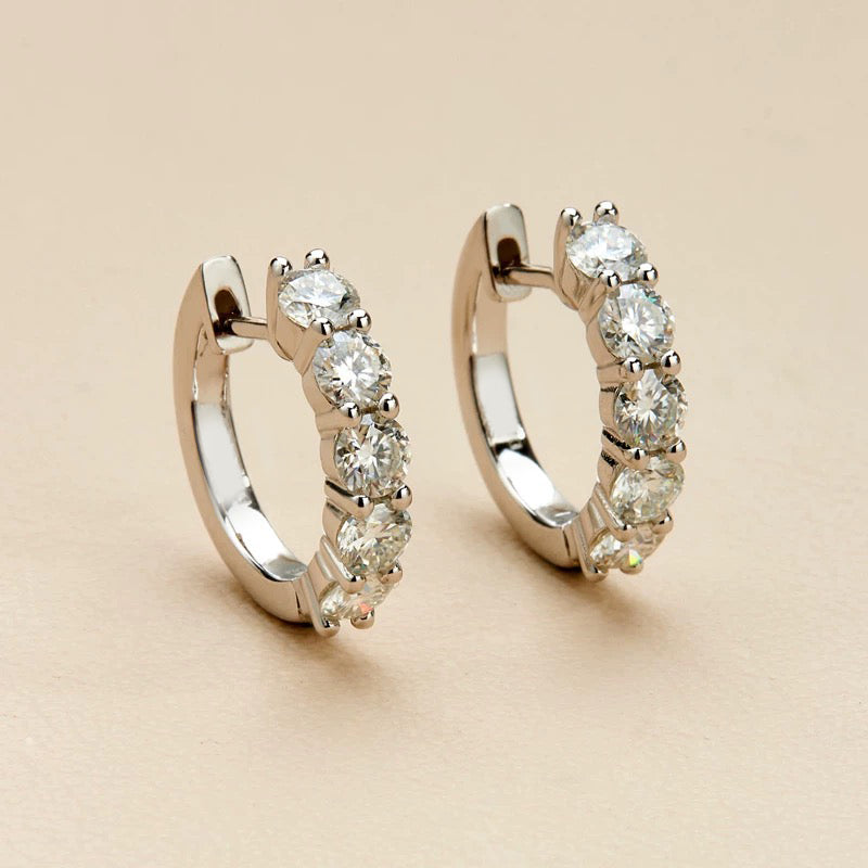 3carats Lab Created Moissanite Hoops