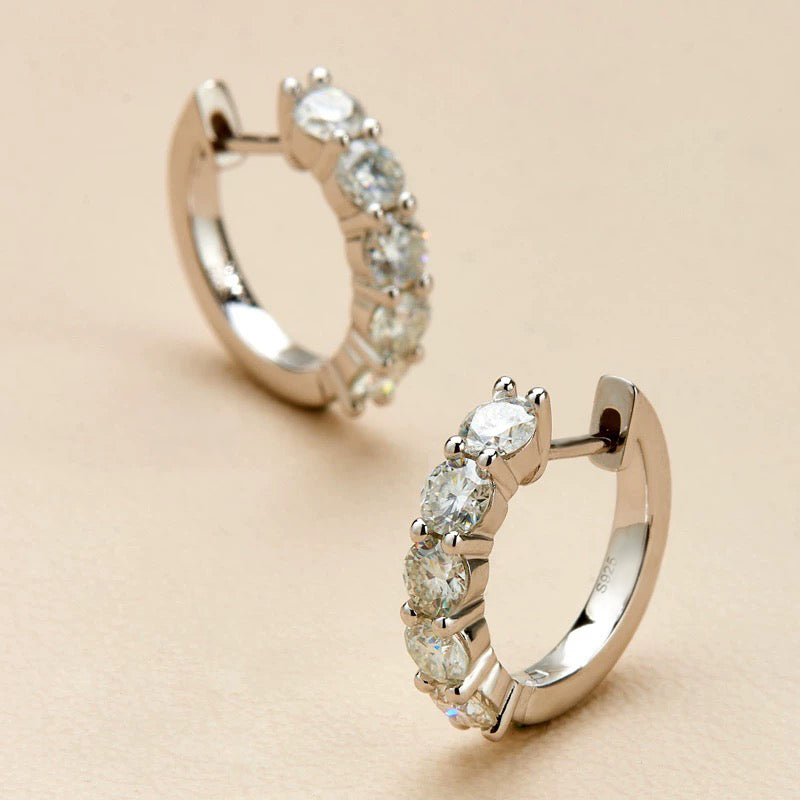 3carats Lab Created Moissanite Hoops