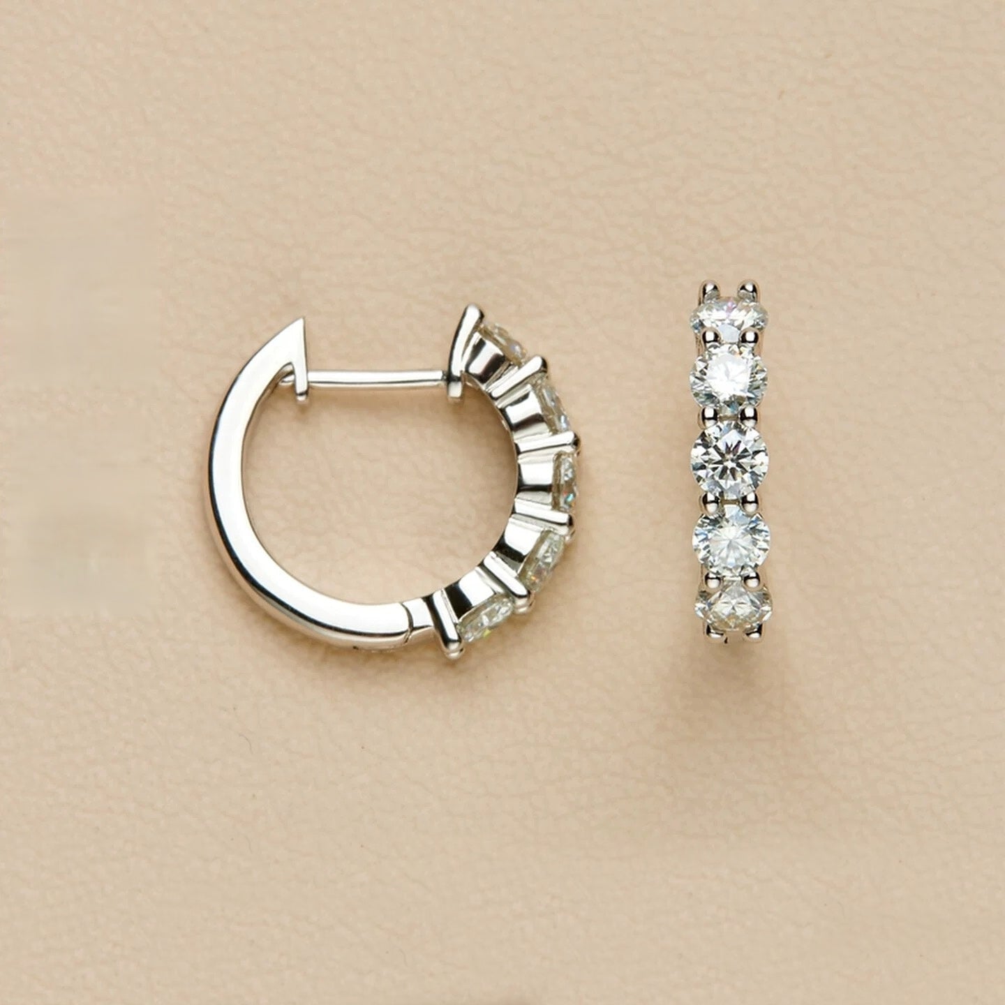 3carats Lab Created Moissanite Hoops