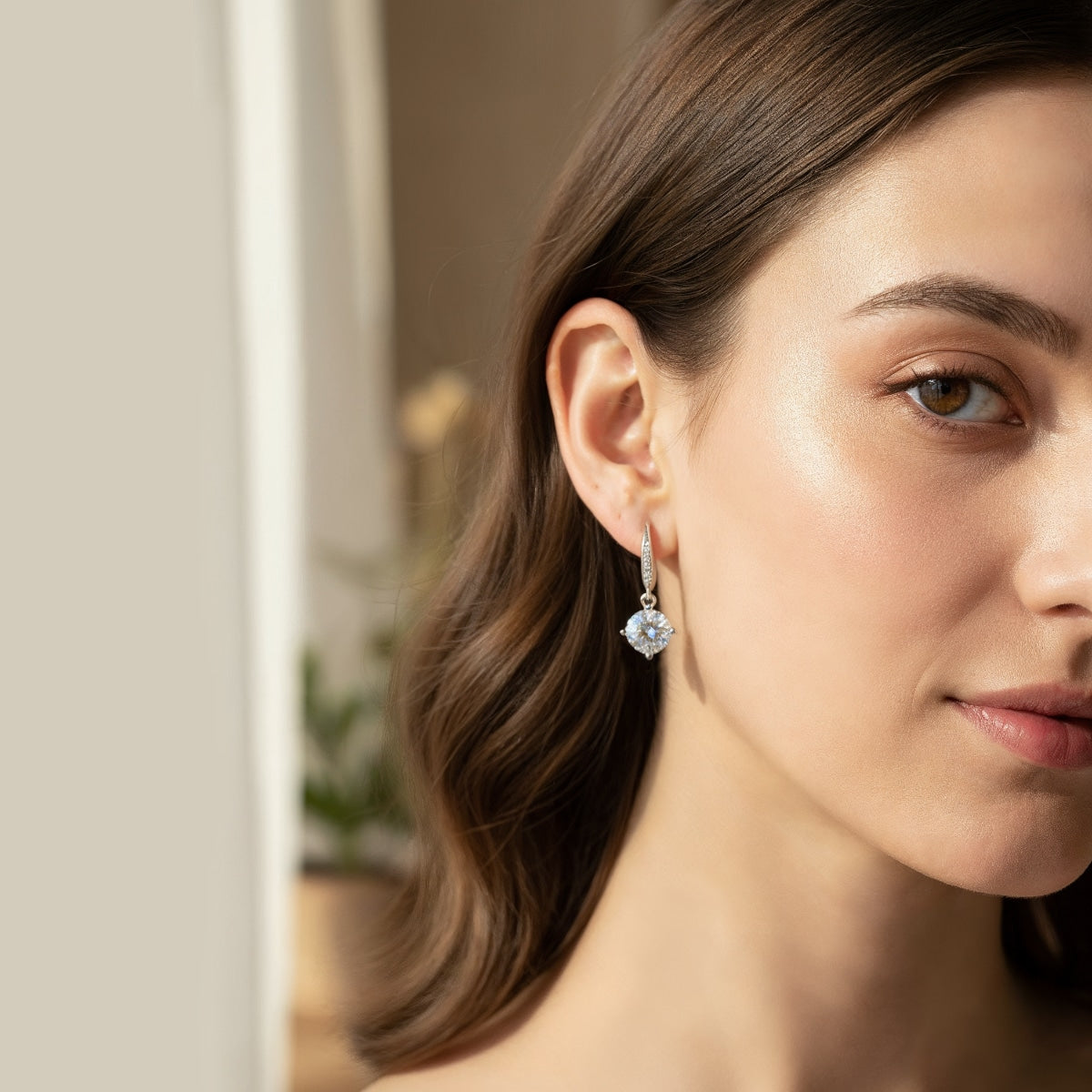 2carats Lab Created Moissanite Dangle Earrings