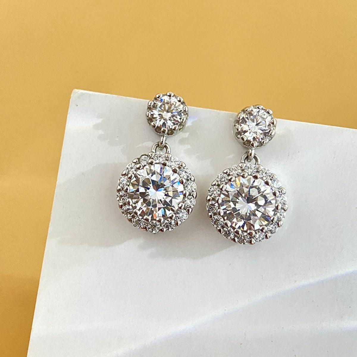 Isabella Diamond Earrings with 2ct Moissanite