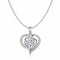 Brigitte Lab Created Moissanite Heart Necklace
