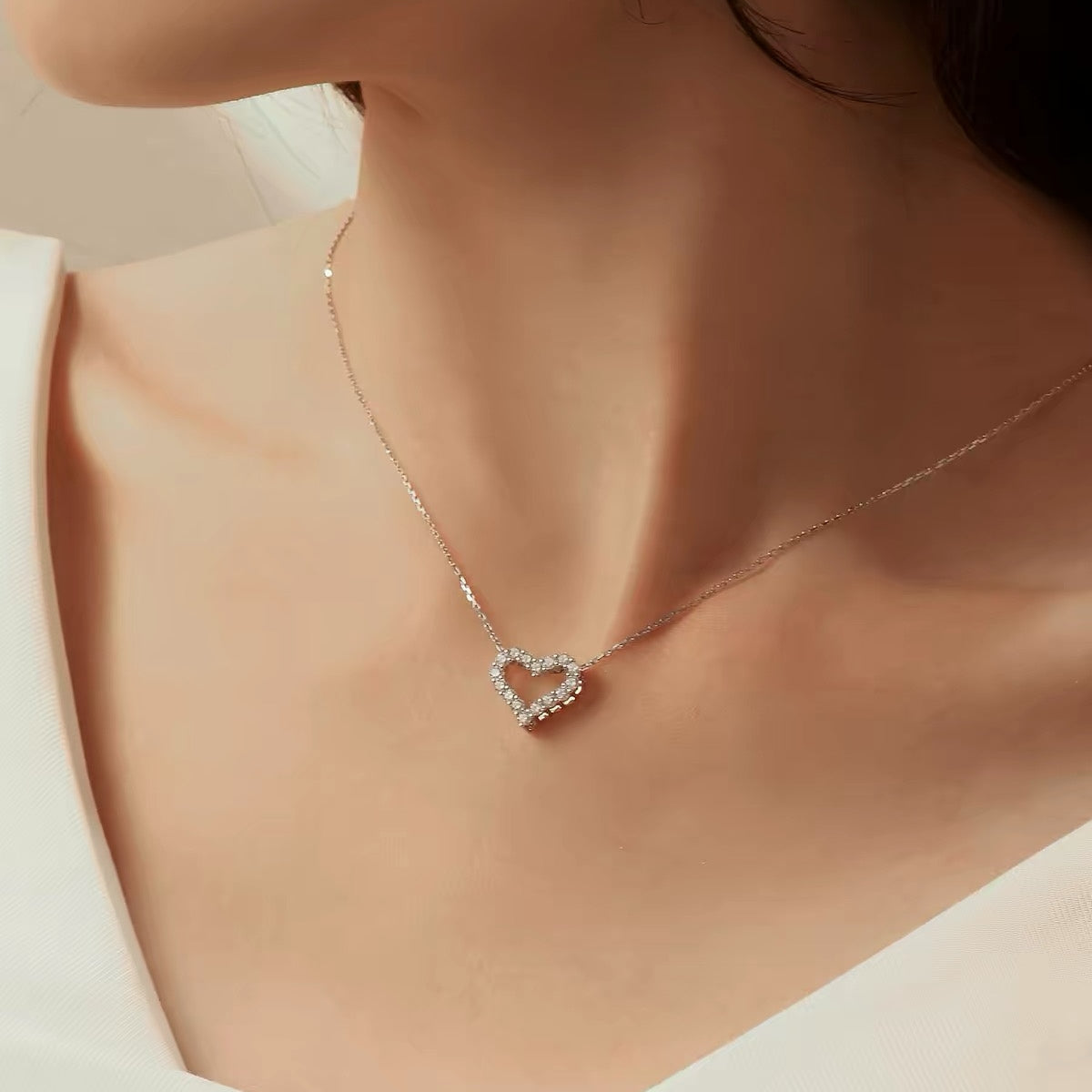 Juliette Lab Grown Moissanite Heart Necklace