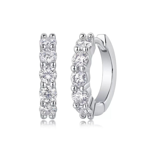3ctw  Lab Grown Moissanite Hoop Earrings