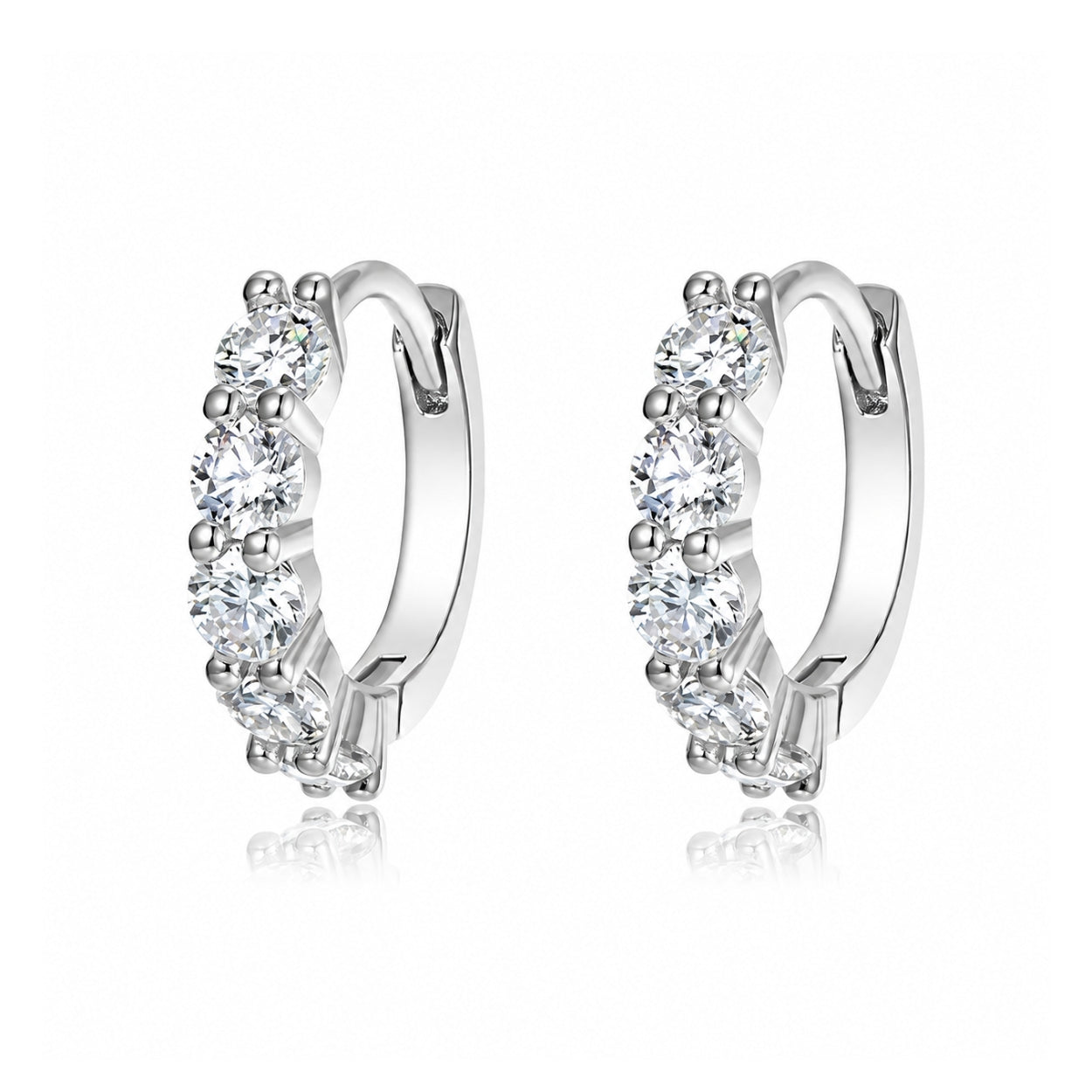 3ctw  Lab Grown Moissanite Hoop Earrings