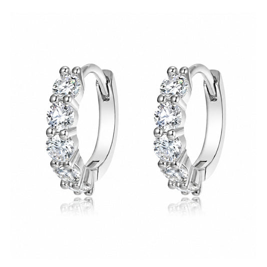 3ctw  Lab Grown Moissanite Hoop Earrings