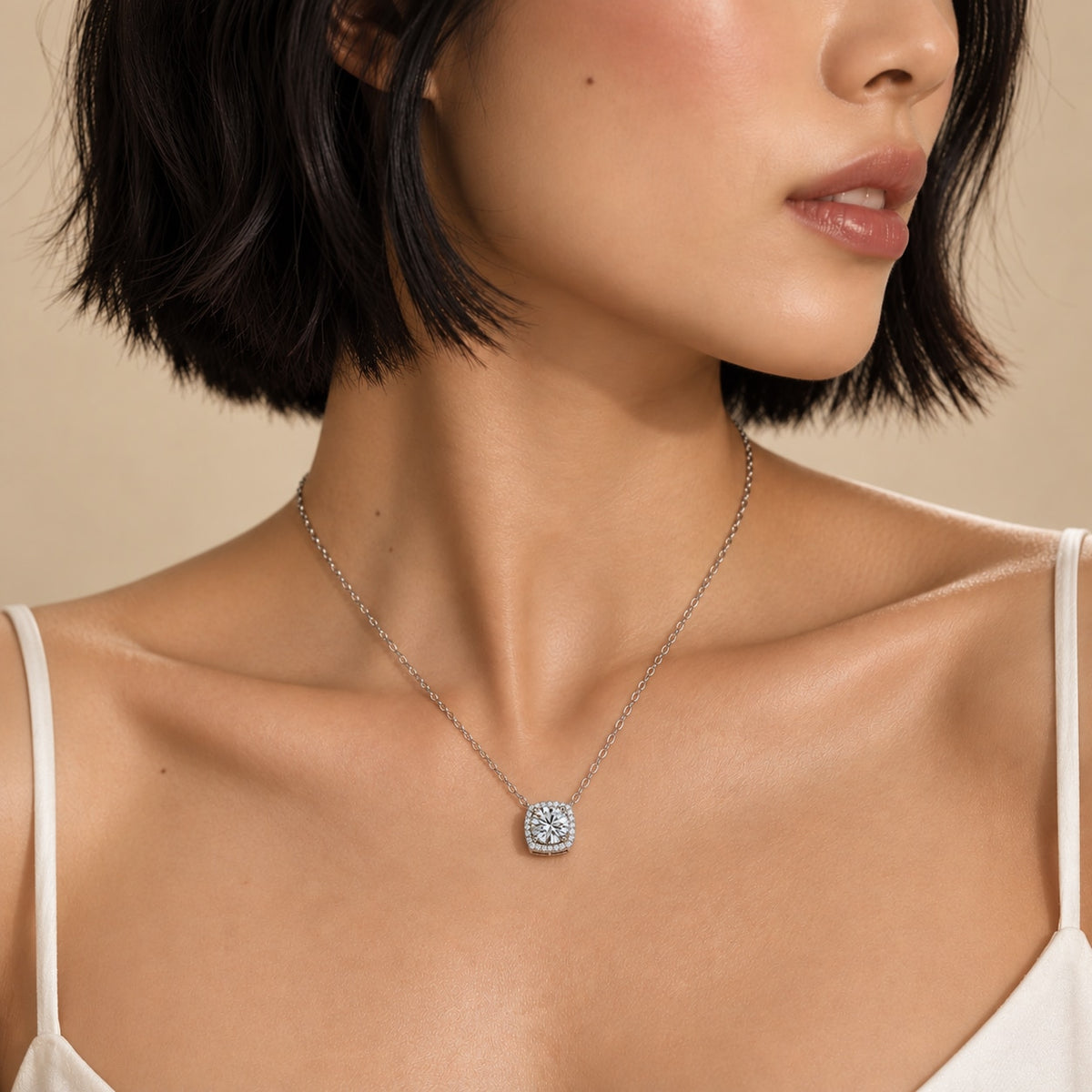 Lea 2 ct Lab Grown Moissanite Necklace