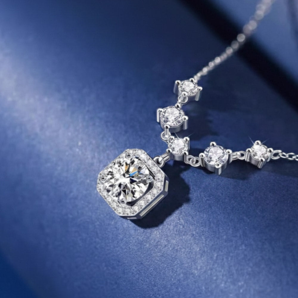 River 2ct Diamond Necklace in Moissanite