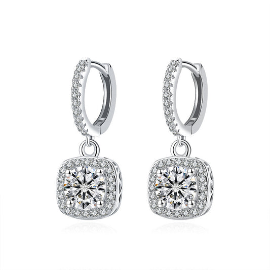Bianca Diamond Earrings in 1ct Moissanite