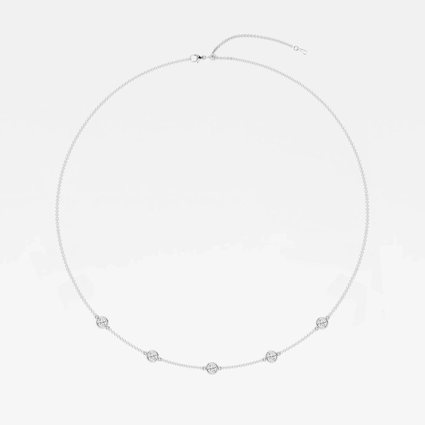 2.5ct Diamond Station Necklace in Moissanite