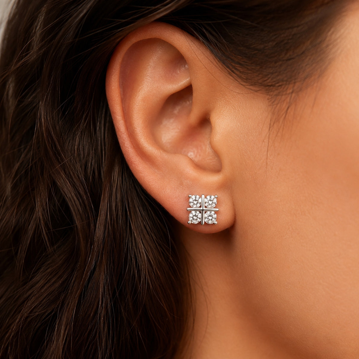 Remi Lab Created Moissanite Studs