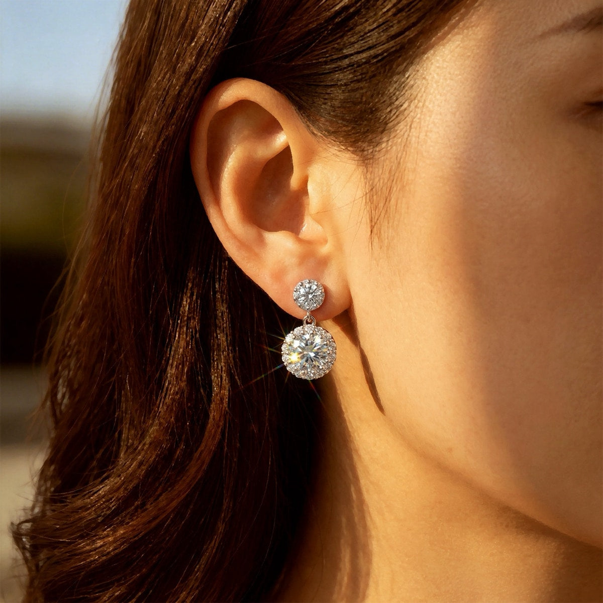 Isabella 2ct Lab Grown Moissanite Earrings
