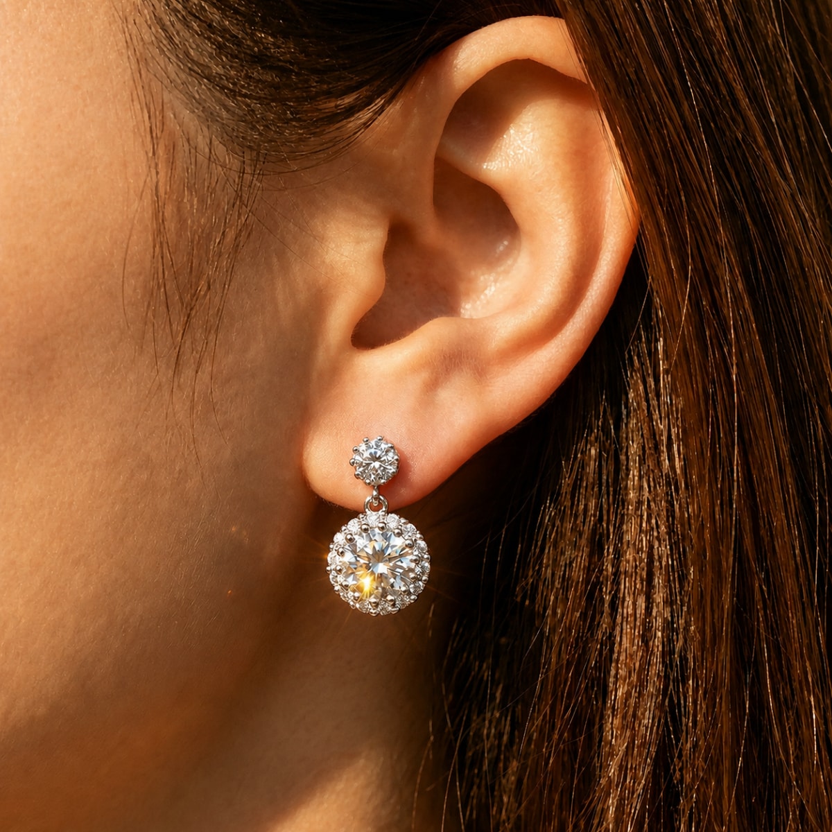 Isabella 2ct Lab Grown Moissanite Earrings