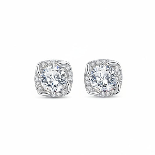 2 carats Lab Created Moissanite Studs