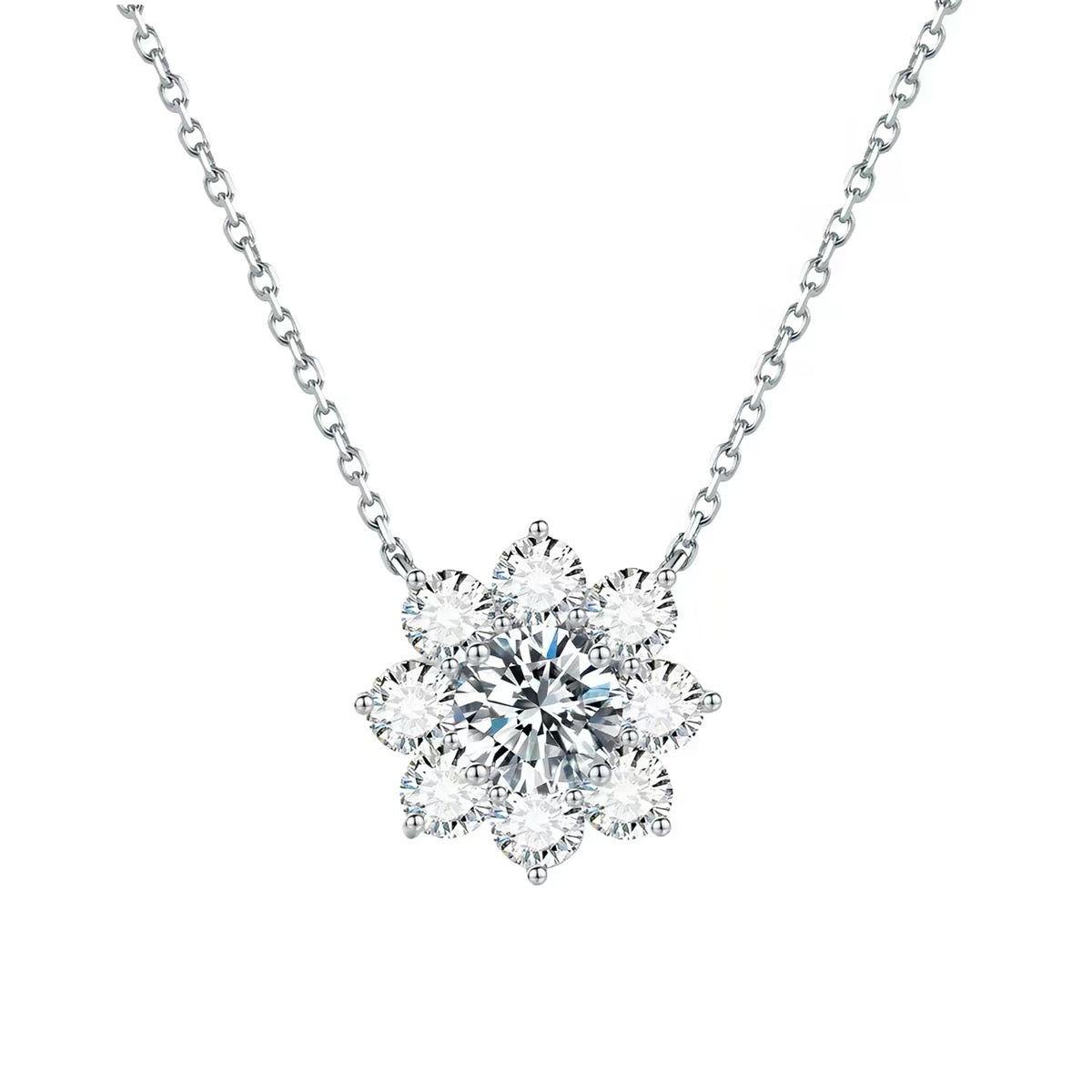 Sunflower Lab Grown Moissanite Necklace