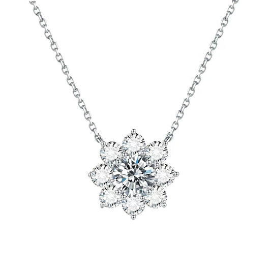 Sunflower Lab Grown Moissanite Necklace