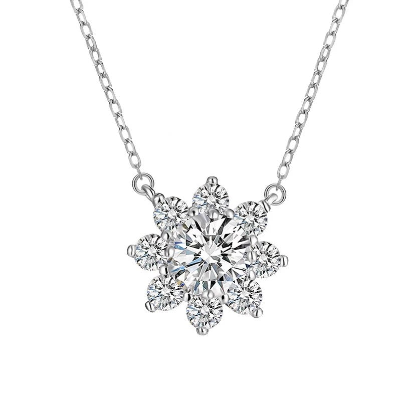 Sunflower Lab Grown Moissanite Necklace