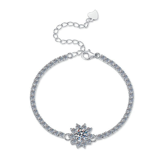Sunflower Diamond Bracelet in Moissanite
