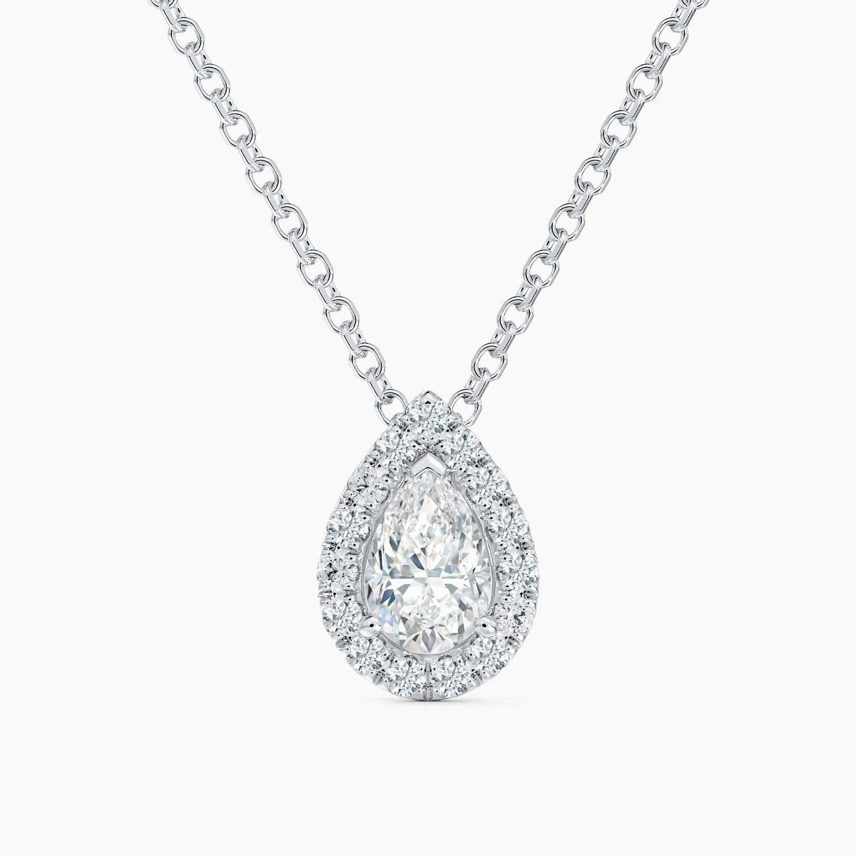 Eliane Lab Grown Moissanite Necklace Pear Cut