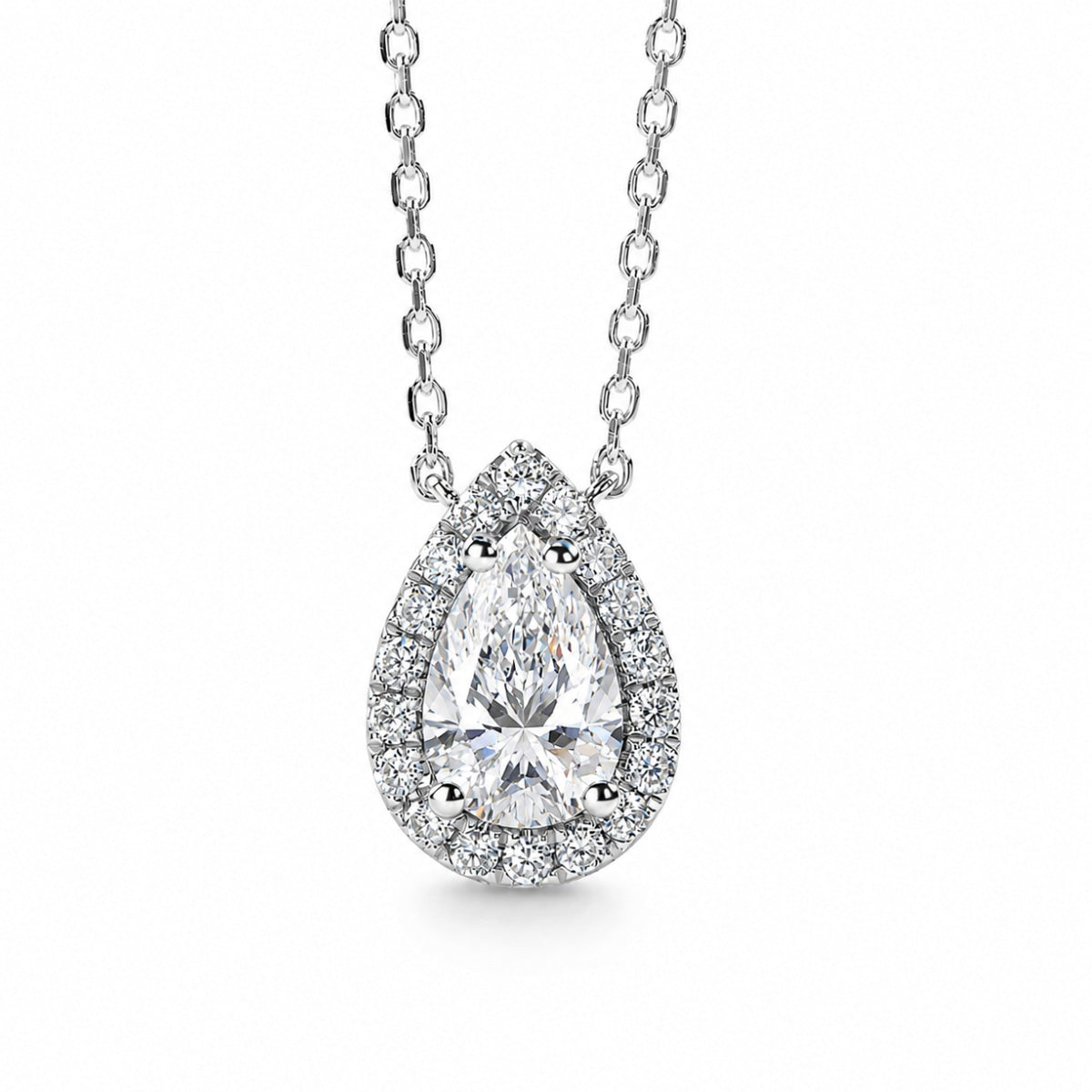 Eliane Lab Grown Moissanite Necklace Pear Cut