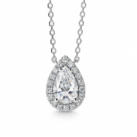 Eliane Lab Grown Moissanite Necklace Pear Cut