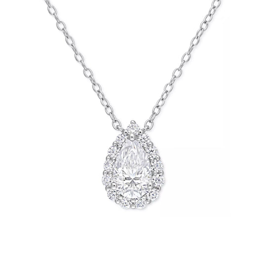 Eliane Lab Grown Moissanite Necklace Pear Cut