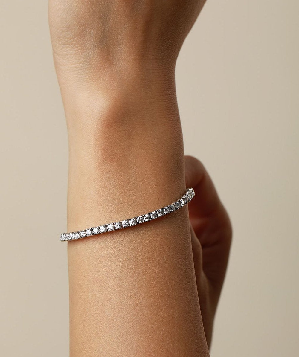 Aubrey 2.8ct Diamond Necklace & 4.4ct Tennis Bracelet Gift Set in Moissanite